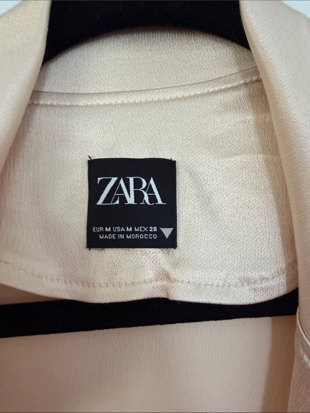 Zara Blush Satin Cropped Bomber Jacket - Picture 2 of 7